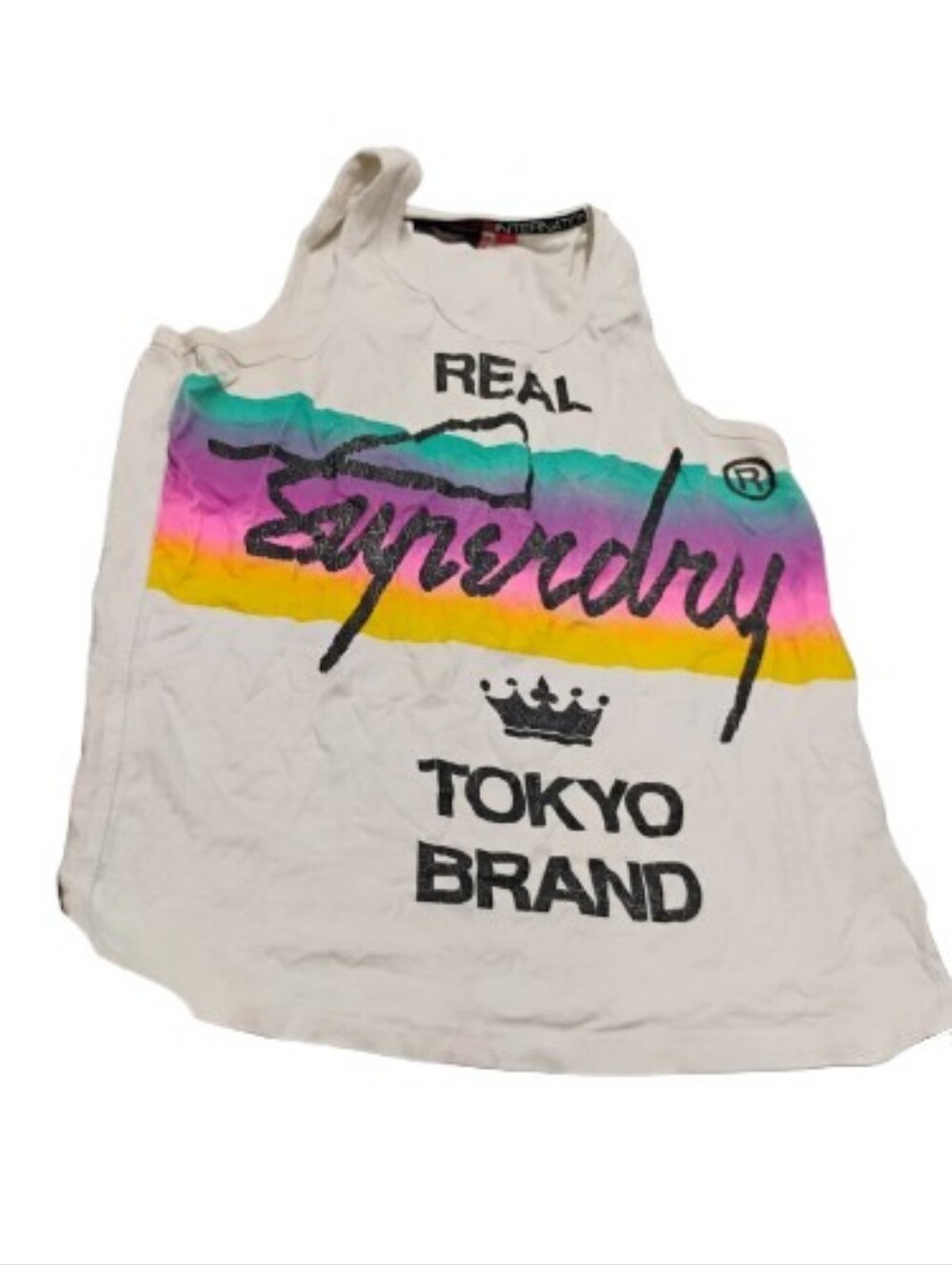 Superdry Mens Screenprinted Sleeveless Tank Top Sz L